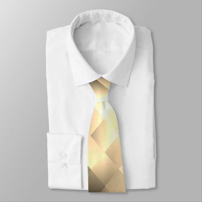 Corbata Los tonos sepia en un patrón cuadrado (Atado)