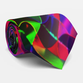 Corbata Los triángulos o las ondas curvadas coloridas, más