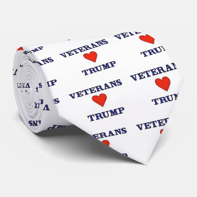Corbata Los veteranos aman a Trump (Enrollado)