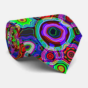 Corbata Luces de discoteca neón psicodélicas geniales