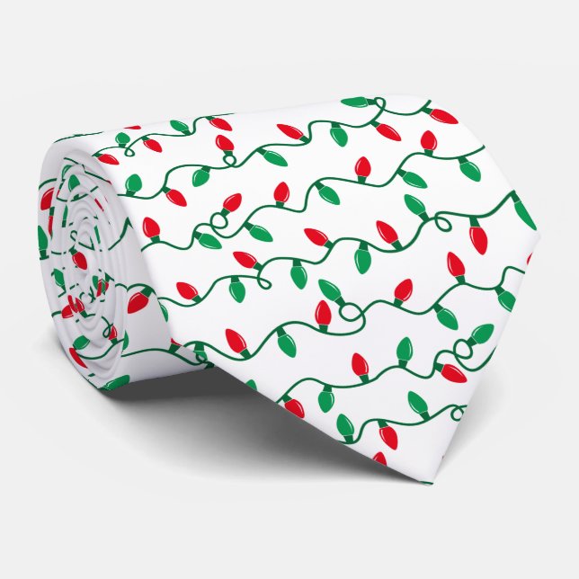 Corbata Luces de Navidades rojos y verdes (Enrollado)