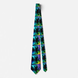 Corbata Luces de parejas de bailarines y Necktie musical