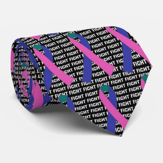 Corbata Luchar contra el cáncer tiroideo Cinta azul rosa V