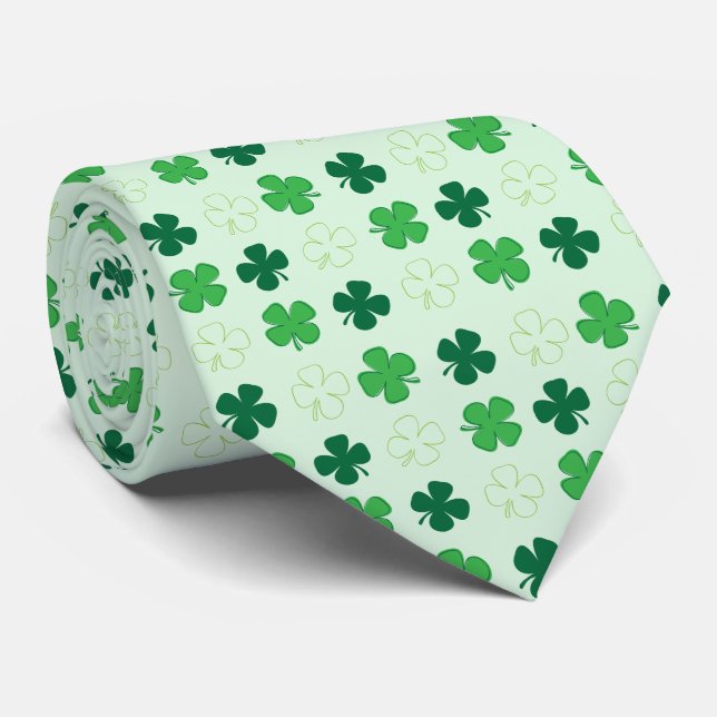 Corbata Lucky Four Leaf Clover Neck Tie (Enrollado)