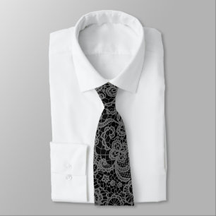 Corbata Lugar gris sobre negro