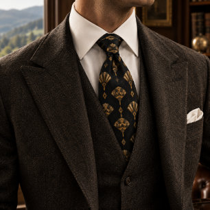 Corbata Lujo Art Déco de Dinero Antiguo de los años 20
