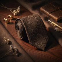 Lujo Barroco Damask Café Oscuro Espresso