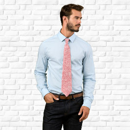 Corbata Lujo Brillante Luz Coral Brillo
