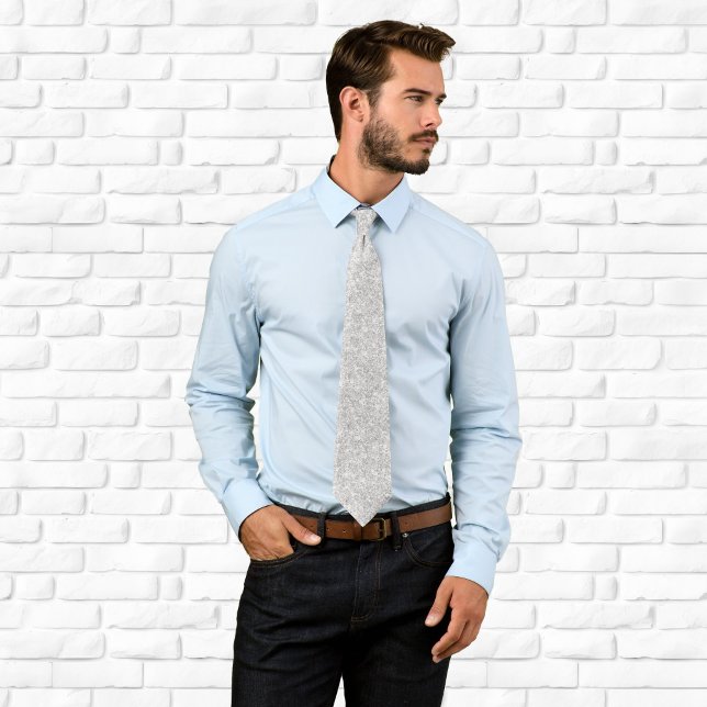 Corbata Lujo Brillante Luz Plateado Brillo (Luxury Sparkly Light Silver Glitter Neck Tie)