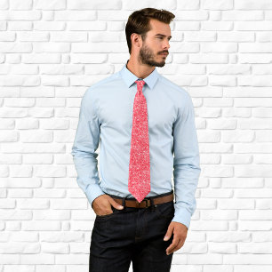 Corbata Lujo Brillante Rojo Glitter