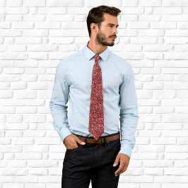 Corbata Lujo Brillo Rojo Oscuro Brillante