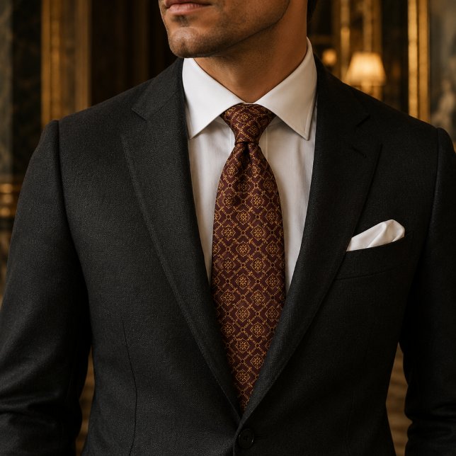 Corbata Lujo Burgundy Imperial Lattice (Subido por el creador)