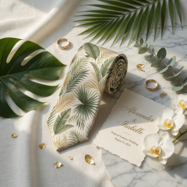 Corbata Lujo de Hoja de Palma Tropical (Subido por el creador)