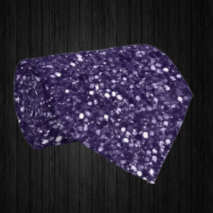 Corbata Lujo de Purpurina Falsa Brillante Purpura