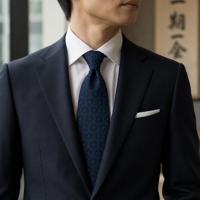 Corbata Lujo Monocromo Japonés Kikko (Subido por el creador)