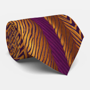 Corbata Lujo único oro morado