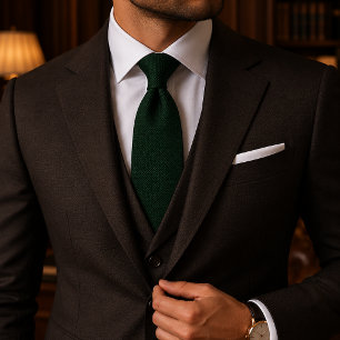 Corbata Lujo Verde Esmeralda Texturizado