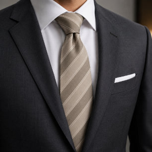 Corbata Lujosas rayas de Jacquard acanalado de arenisca y