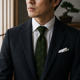 Corbata Lujoso bambú verde bosque elegante botánico