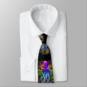 Corbata Luminescencia psicodélica del pulpo