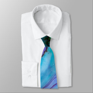 Corbata Luminoso lavado de color turquesa
