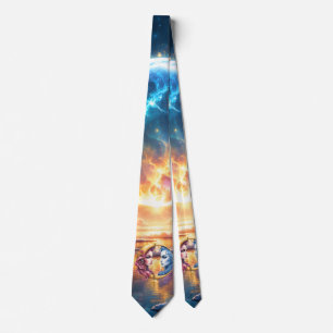 Corbata Luna del Equilibrio Eterno – Almas de Fuego y Agua