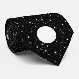 Corbata Luna llena en un cielo estrellado negro
