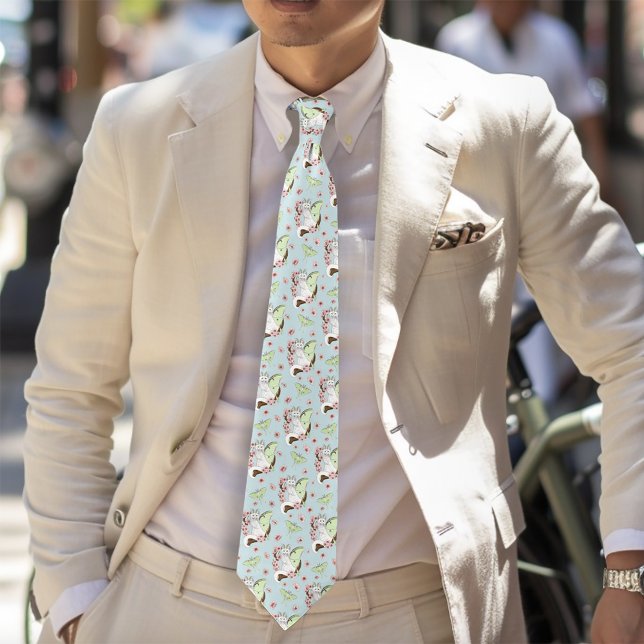 Corbata Luna Luna Verde Gato Blanco (Subido por el creador)