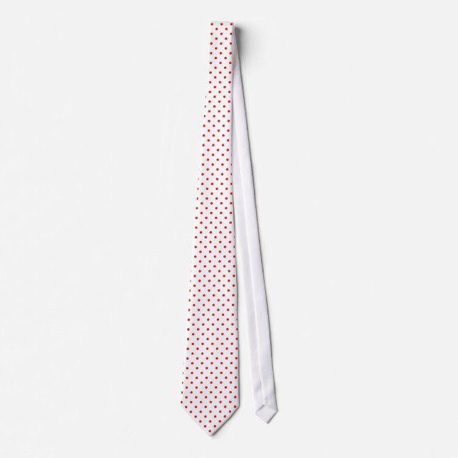 Corbata Lunar blanco y rojo (Anverso)