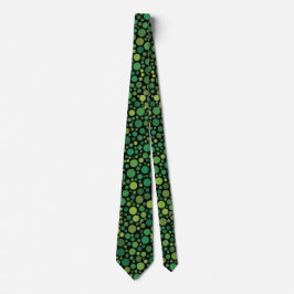 Corbata Lunares abstractos verdes