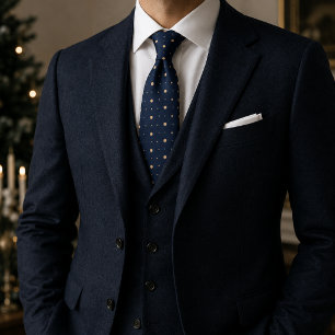 Corbata Lunares Azules de Mar 