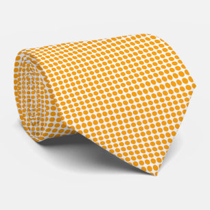 Corbata Lunares blancos naranjas