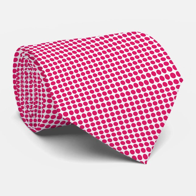 Corbata Lunares Blancos Rojos (Enrollado)