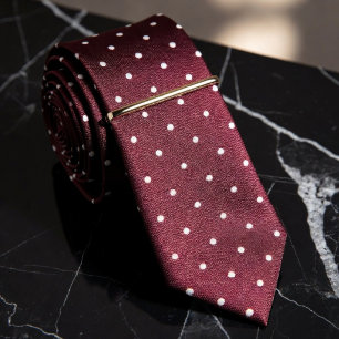 Corbata Lunares Burgundy