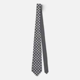 Corbata Lunares grises y blancos