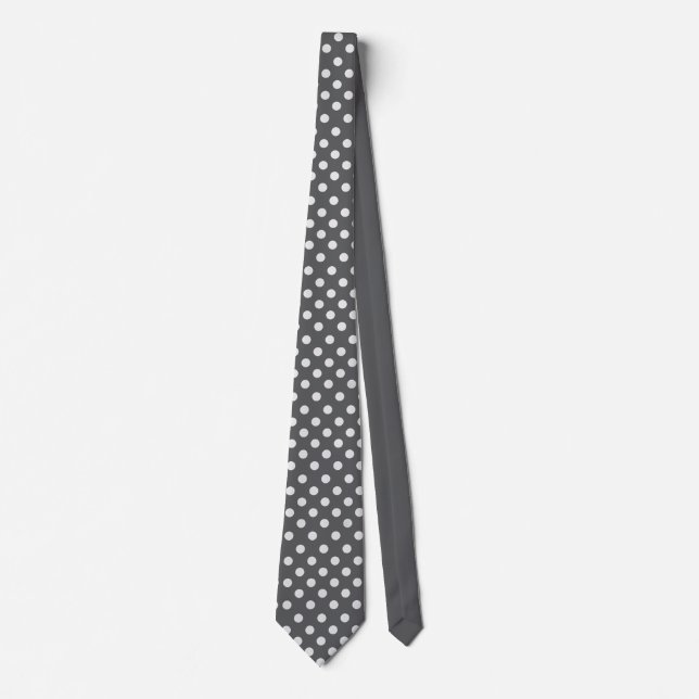 Corbata Lunares grises y blancos (Anverso)