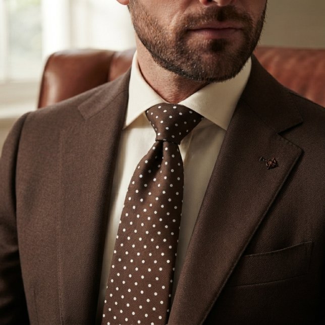 Corbata Lunares Marrones de Chocolate (Subido por el creador)