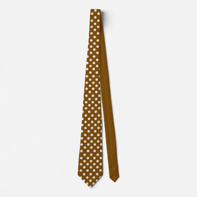 Corbata Lunares marrones y blancos (Anverso)