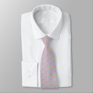 Corbata Lunares multicolores sobre plata