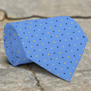 Corbata Lunares Navy En Fondo Azul Para Padrinos
