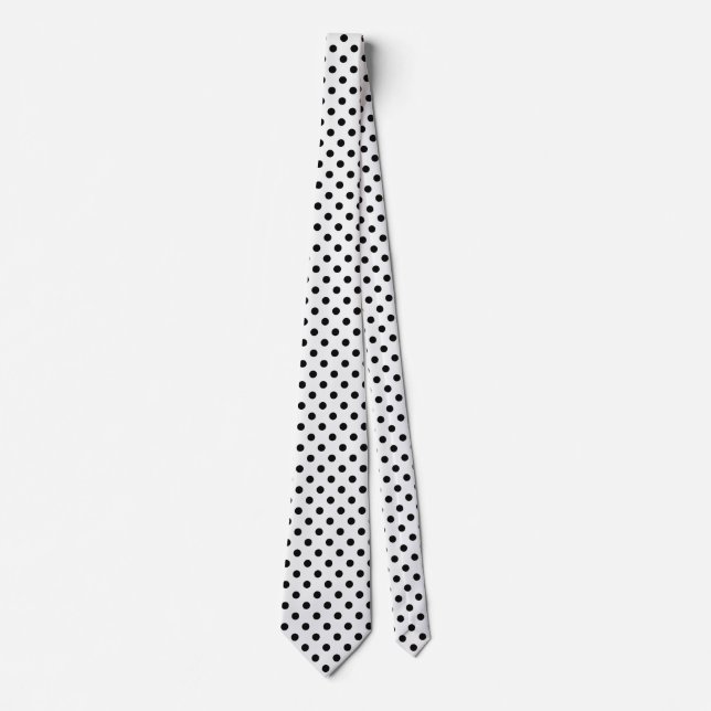 Corbata Lunares Negros y Blancos (Anverso)