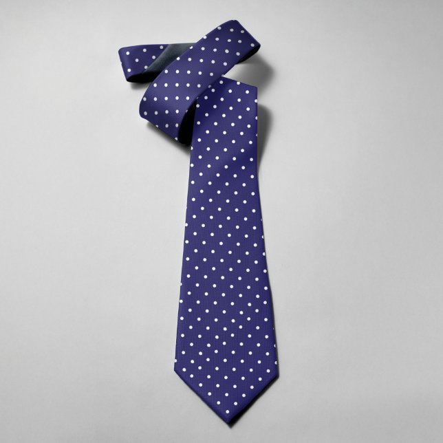 Corbata Lunares Sobre Fondo Azul Marino Hombres (Subido por el creador)
