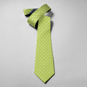 Corbata Lunares Sobre Fondo Verde Claro Hombres