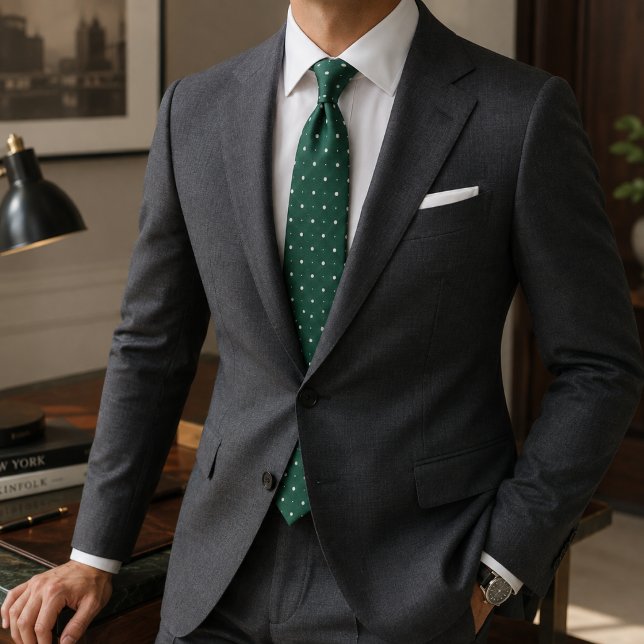 Corbata Lunares Verde Esmeralda  (Subido por el creador)