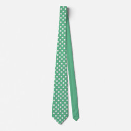 Corbata Lunares verde menta