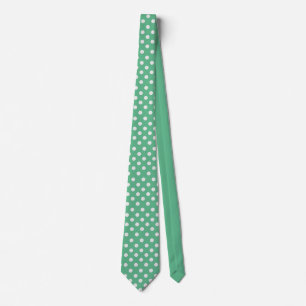 Corbata Lunares verde menta