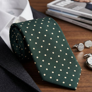 Corbata Lunares Verde Oscuro