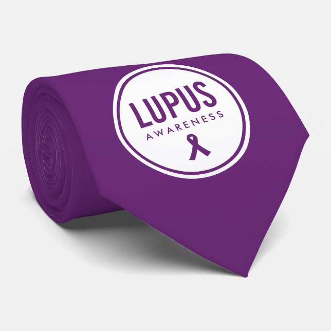 Corbata Lupus Awareness Ribbon Purple (Enrollado)
