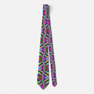 Corbata Lustre metálico colorido del fractal