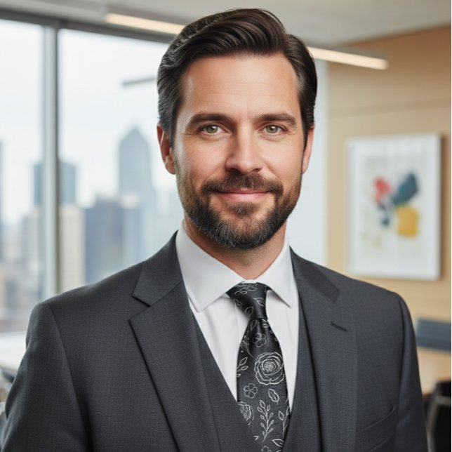 Corbata Luxurious Black Line Art Floral Sophistication (Subido por el creador)